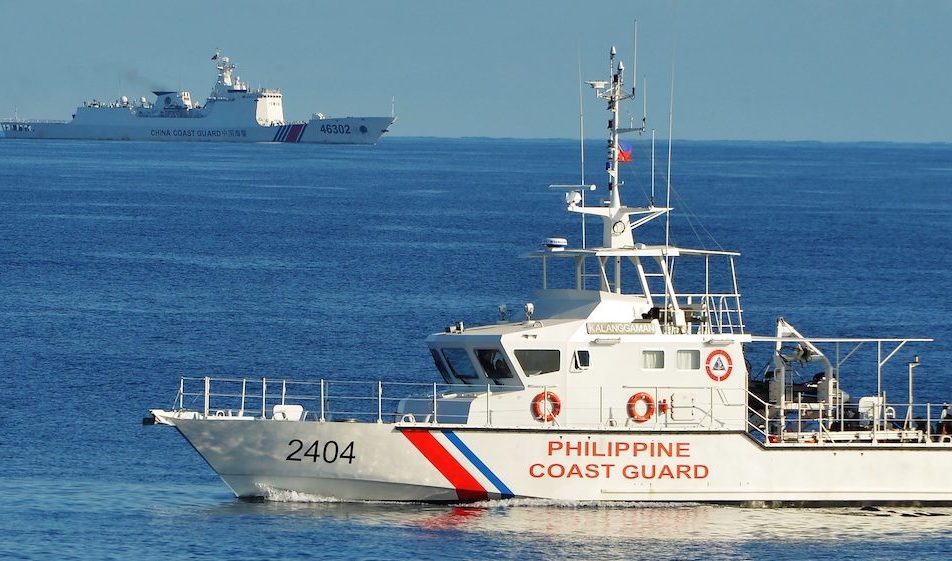 A Philippine coast guard ship