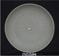 Large Longquan dish with a plain rim from SW1