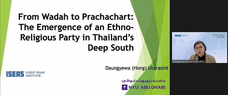 From Wadah to Prachachart: The Emergence of an Ethno-Religious Party in Thailand’s Deep South